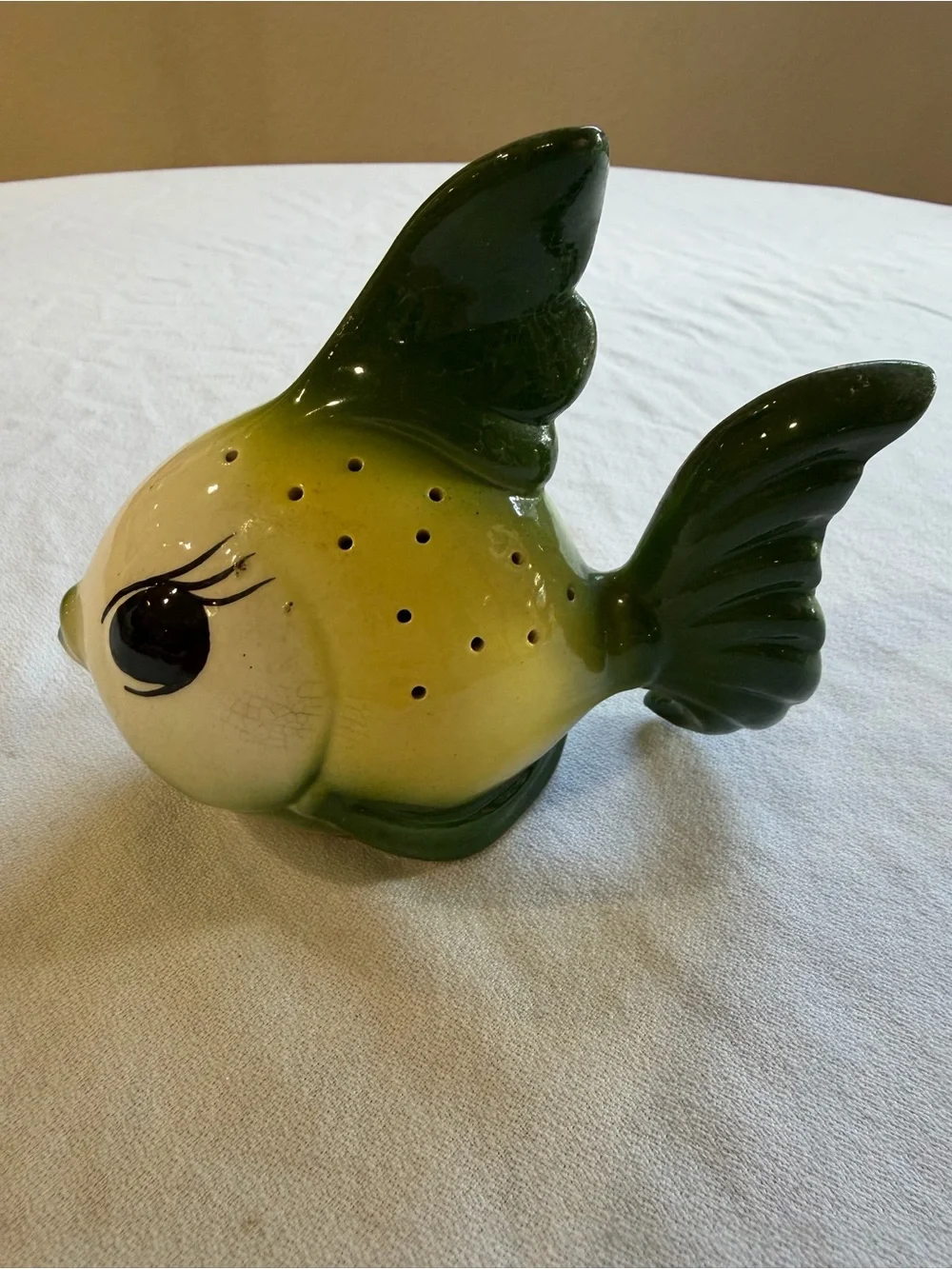 VTG MCM Ceramic Anthropomorphic Fish Appetizer/Toothpick Holder